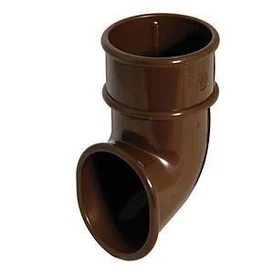 Image of FloPlast RBM3Br MiniFlo 50mm Round Downpipe Shoe - Brown