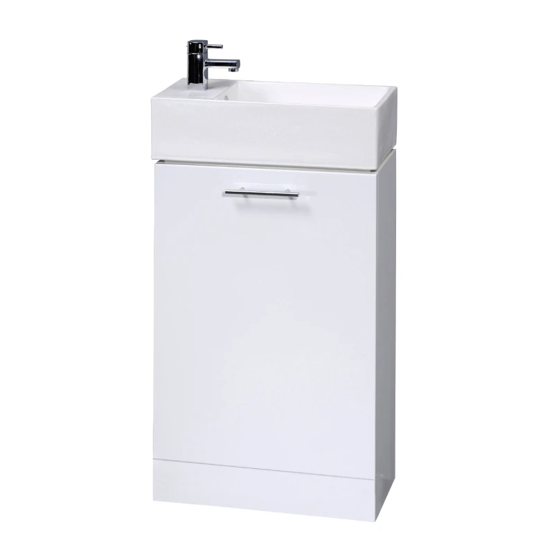 Image of Balterley 1 Door Cloakroom Vanity Basin Unit Gloss White 480mm White