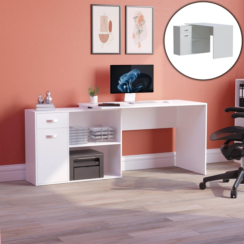 Image of Lassic Vida Designs Longton Adjustable Computer Desk White unisex One Size