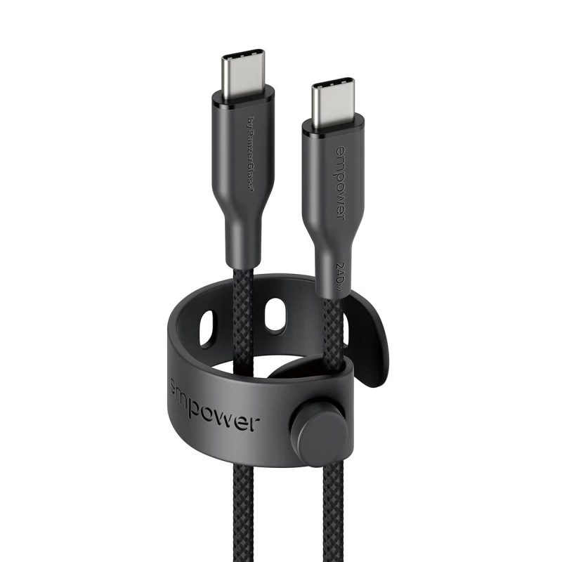 Image of PanzerGlass PanzerGlass empower by Racing 240W USB-C to USB-C Cable USB 2.0 1.2M Space Black EM64861