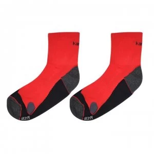 Image of Karrimor Dri Skin 2 Pack Running Socks Mens - Red/Black