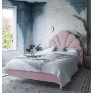 Image of Hendo Bed Single Plush Velvet Pink