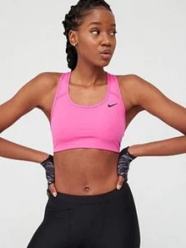Image of Nike Medium Control Swoosh Sports Bra - Fuchsia