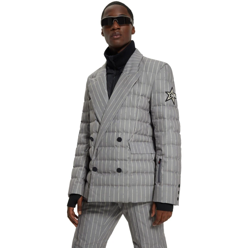 Image of Boss Mens BOSS Weather-Resistant Ski Jacket Grey male XS