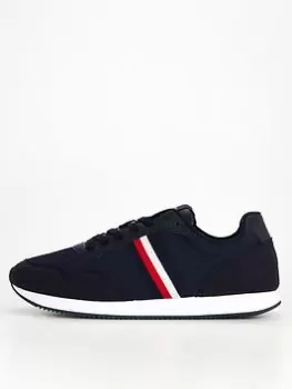 Image of Tommy Hilfiger Core Lo Runner Trainer, Blue, Size 41, Men