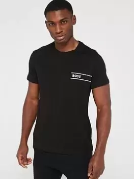 Image of BOSS Bodywear 24 Logo T-Shirt, Black Size M Men
