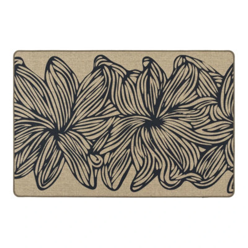 Image of Jvl Elegance Doormat, Flowers - 50X75Cm