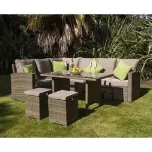 Image of Katie Blake Sandringham L Shaped High Dining Set - Natural