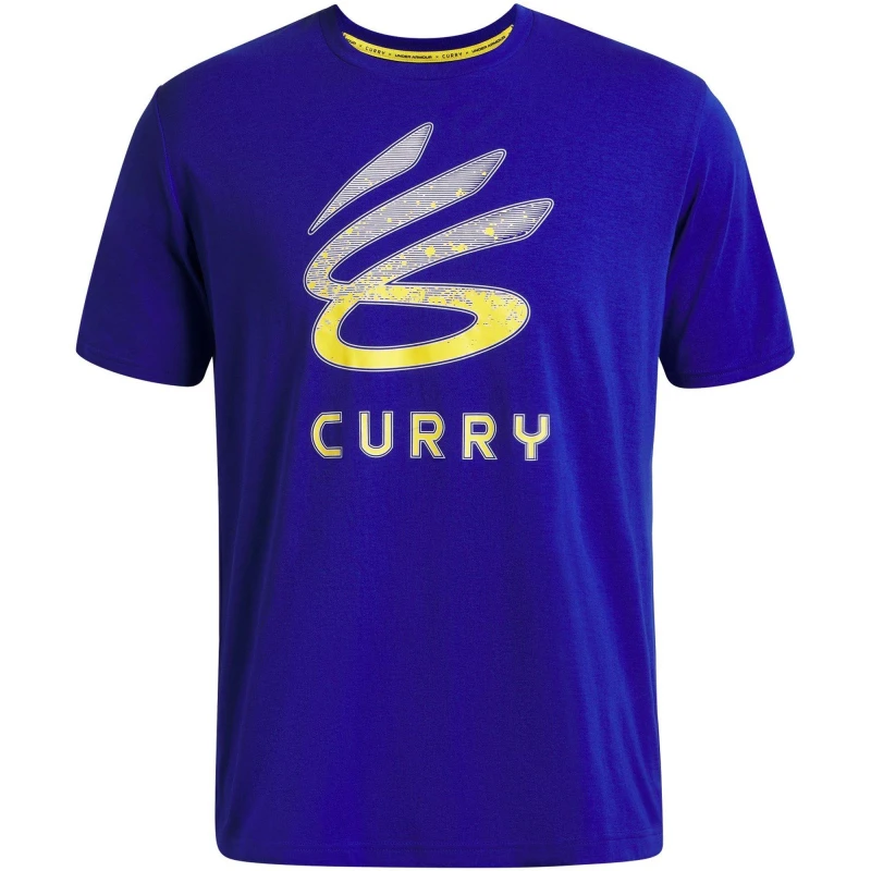Image of Under Armour Curry Logo Trend T-Shirt Mens - Blue Blue S