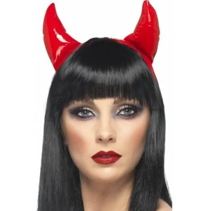 Image of PVC Devil Horns Red