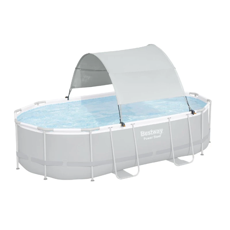 Image of Bestway Pool Canopy For Above Ground Swimming Pool Accessories in Grey Grey Unisex