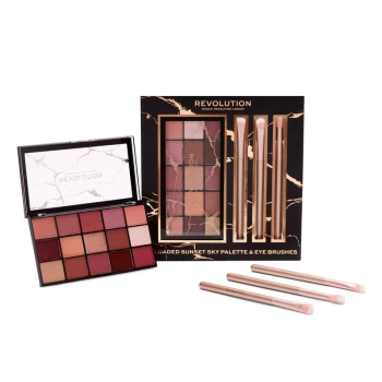 Image of Makeup Revolution Reloaded Sunset Sky Palette & Eye Brush Set