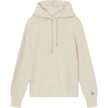 Image of Calvin Klein Jeans Premium Knit Hoodie - MUSLIN ACJ
