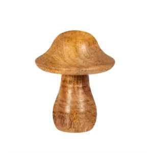 Image of Natural Wood Standing Toadstool Large