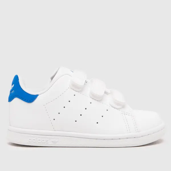 Image of adidas white & blue stan smith v Boys Toddler Trainers