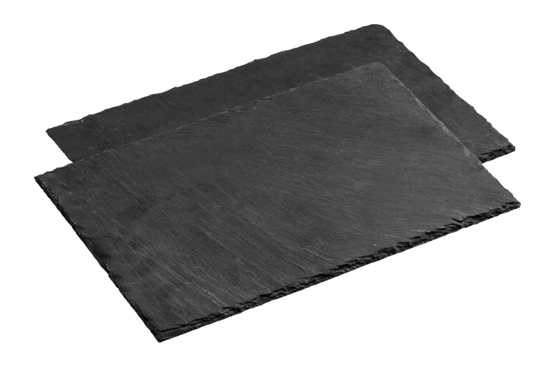 Image of Premier Housewares Set Of Two Slate Rectangular Placemats Grey unisex