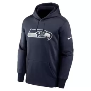 Image of Nike Nfl Seattle Seahawks Nike Prime Logo Therma Hoody, College Navy/Club Gold, Male, Hoodies, NKAQ-41S-78-CM9