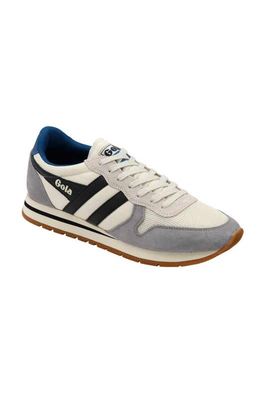 Image of Gola Classics Mens 'Daytona ' Nylon Lace-Up Trainers in Off-White Size: 7 Off-White Male 7