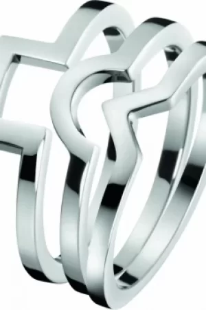 Image of Ladies Calvin Klein Stainless Steel Size L Wonder Ring KJ4VMR000106