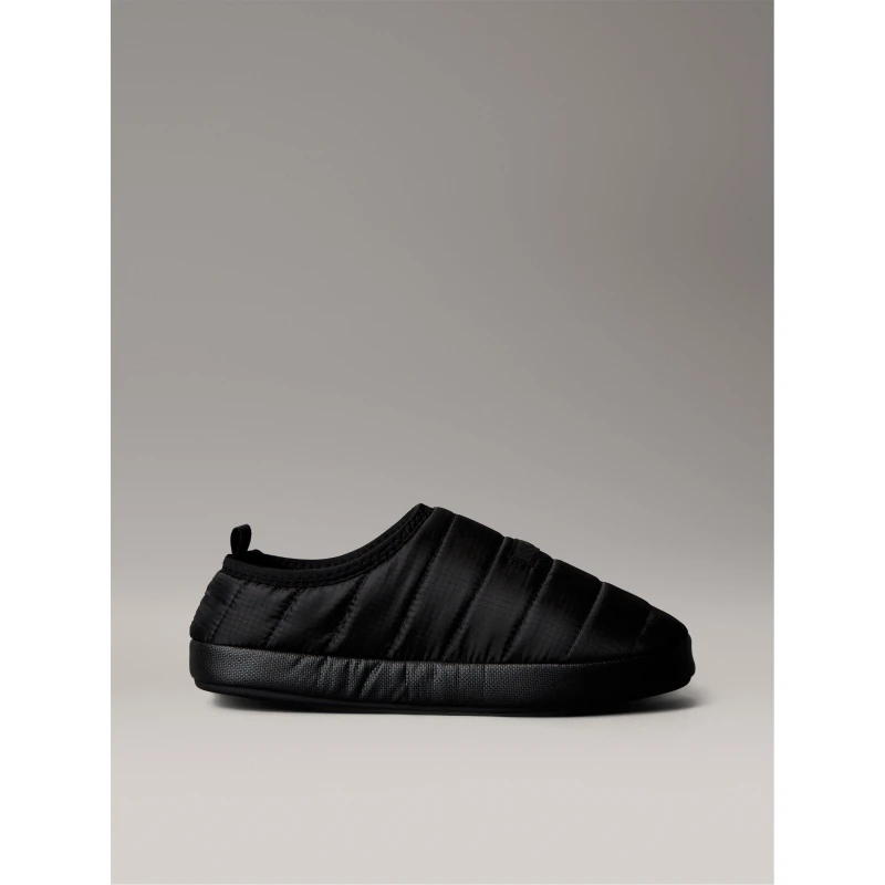 Image of Calvin Klein Mens Puffer Moccasin Slippers Black male 9 (43)