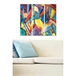 Image of MDF257466661 Multicolor Decorative MDF Painting (3 Pieces)