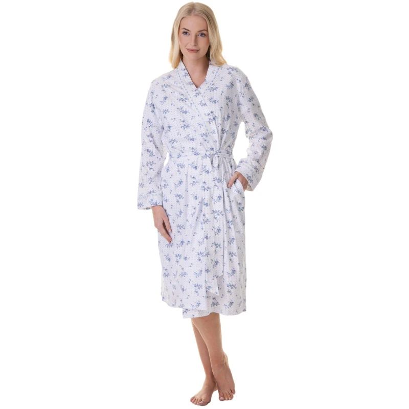 Image of Camille 100% Cotton Lightweight Floral Wrap Navy female 14-16