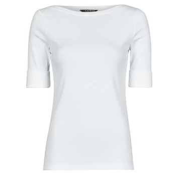 Image of Lauren Ralph Lauren JUDY-ELBOW SLEEVE-KNIT womens in White - Sizes S,M,L,XS
