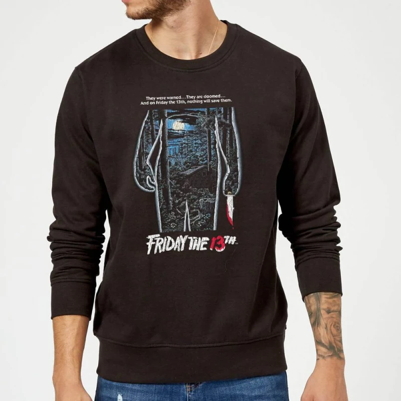 Image of Friday the 13th Vintage Poster Sweatshirt - Black - L