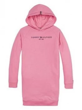 Image of Tommy Hilfiger Girls Essential Logo Hooded Sweat Dress