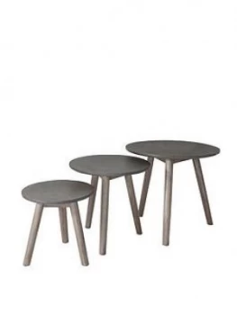 Image of Hudson Living Bergen Nest Of Tables - Grey