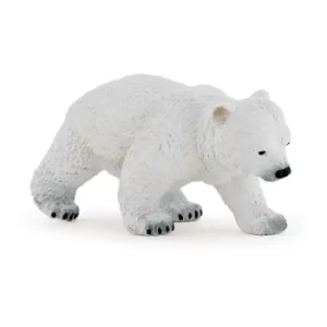 Image of PAPO Wild Animal Kingdom Walking Polar Bear Cub Toy Figure, Three Years or Above, White (50145)