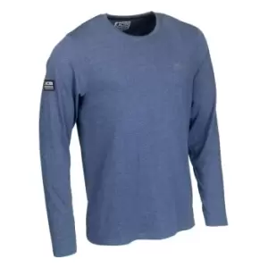Image of Trade Navy Marl Long Sleeved T-Shirt - Medium