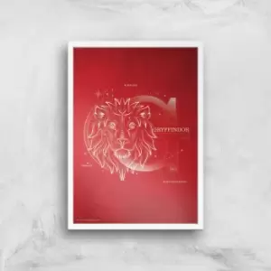 Image of Harry Potter Gryffindor Giclee Art Print - A3 - White Frame