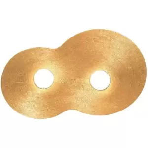 Image of CIRCLE ceiling light white 2 bulbs sunny gold