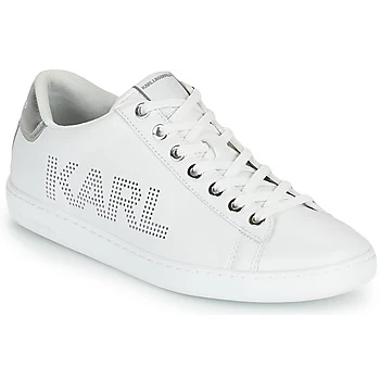 Image of Karl Lagerfeld KUPSOLE II KARL PUNKT LOGO LO womens Shoes Trainers in White,4,5,6,6.5