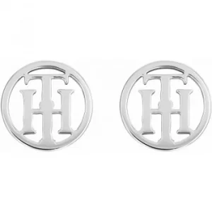 Image of Tommy Hilfiger Stainless Steel TH Logo Stud Earrings