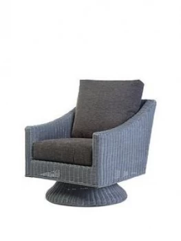 Image of Desser Dijon Grey Wash Conservatory Swivel Chair