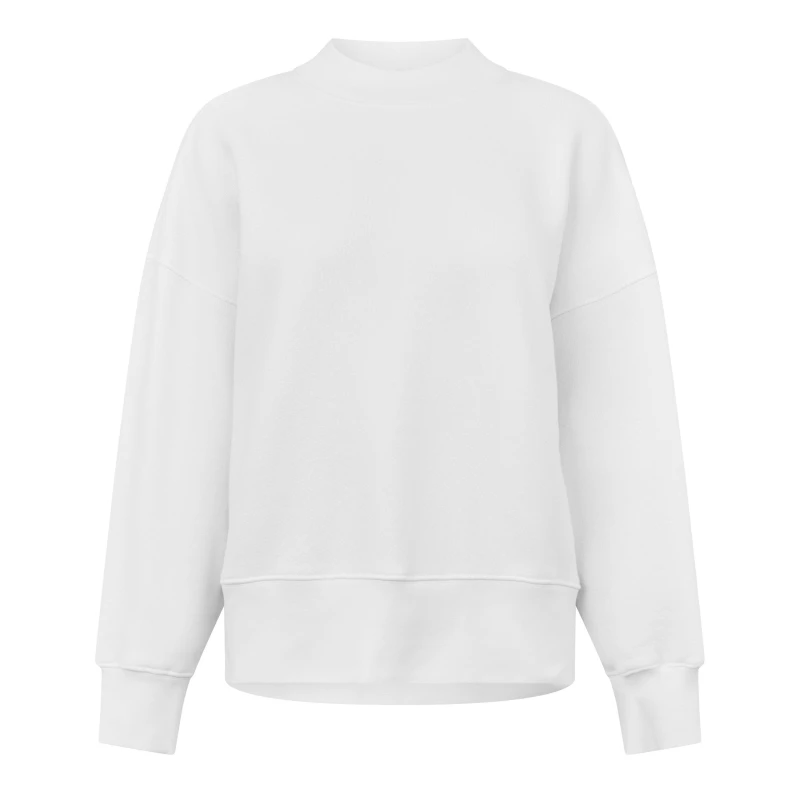 Image of Palm Angels Classic Curved Logo Crew-Neck Sweater Ladies White/Black female 10 (S)