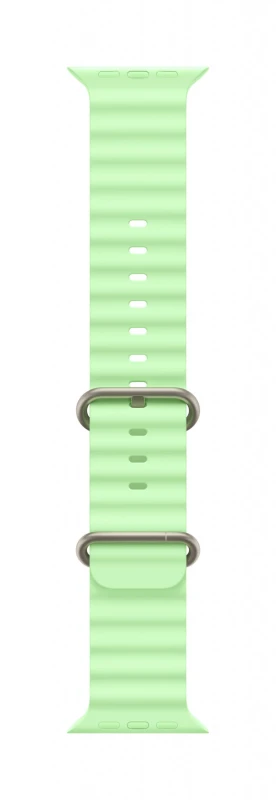 Image of Apple Apple Natural Titanium Finish Band Green Fluoroelastomer, Titanium MGCF4ZM/A