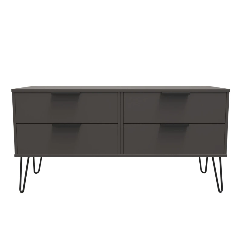 Image of Osaka 4 Drawer Bed Box In Graphite (Ready Assembled)