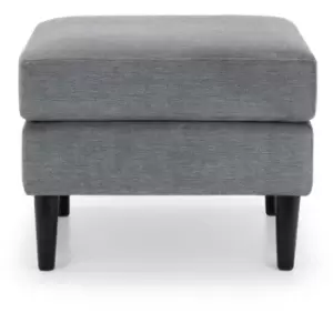 Image of Marguerite Ottoman Dark Grey Chenille Fabric Upholstered