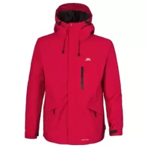 Image of Trespass Mens Corvo Hooded Full Zip Waterproof Jacket/Coat (XXS) (Red)