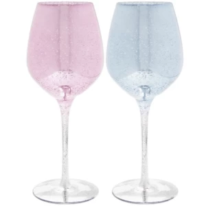 Image of Glitter Wine Glass Set Of 2 By Lesser & Pavey