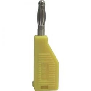 Image of Banana plug Plug straight Pin diameter 4mm Yellow SCI