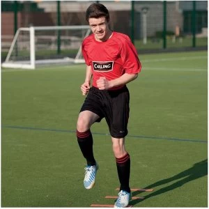 Image of Precision Lyon Training Shirt & Short Set 38-40 Red/Black