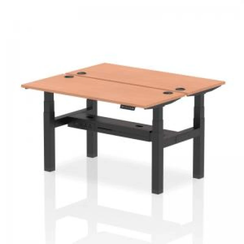 Image of Air Back-to-Back 1400 x 600mm Height Adjustable 2 Person Bench Desk DYNHA01854