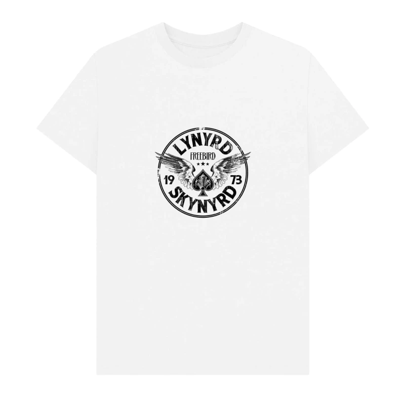 Image of Lynyrd Skynyrd Mens Freebird T-Shirt in White Size: Small White Male S