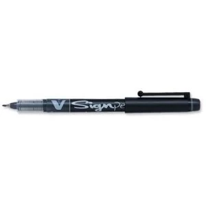 Image of Pilot Sign Pen Liquid Ink Soft Medium 2.0mm Tip 0.6mm Line Black Pack of 12