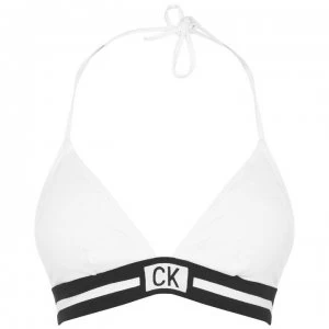 Image of Calvin Klein Core Triangle Bikini Top - White YCD