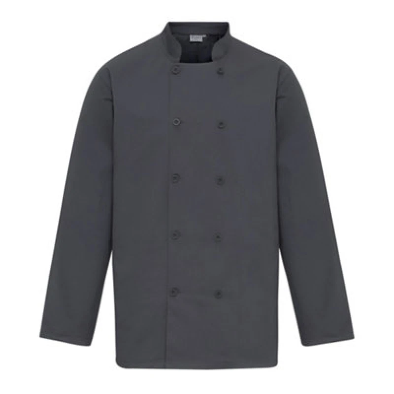 Image of Premier Premier Men Chefs Jacket Pack of 2 in Dark Grey Size: X-Small Dark Grey XS Male 5059269108557